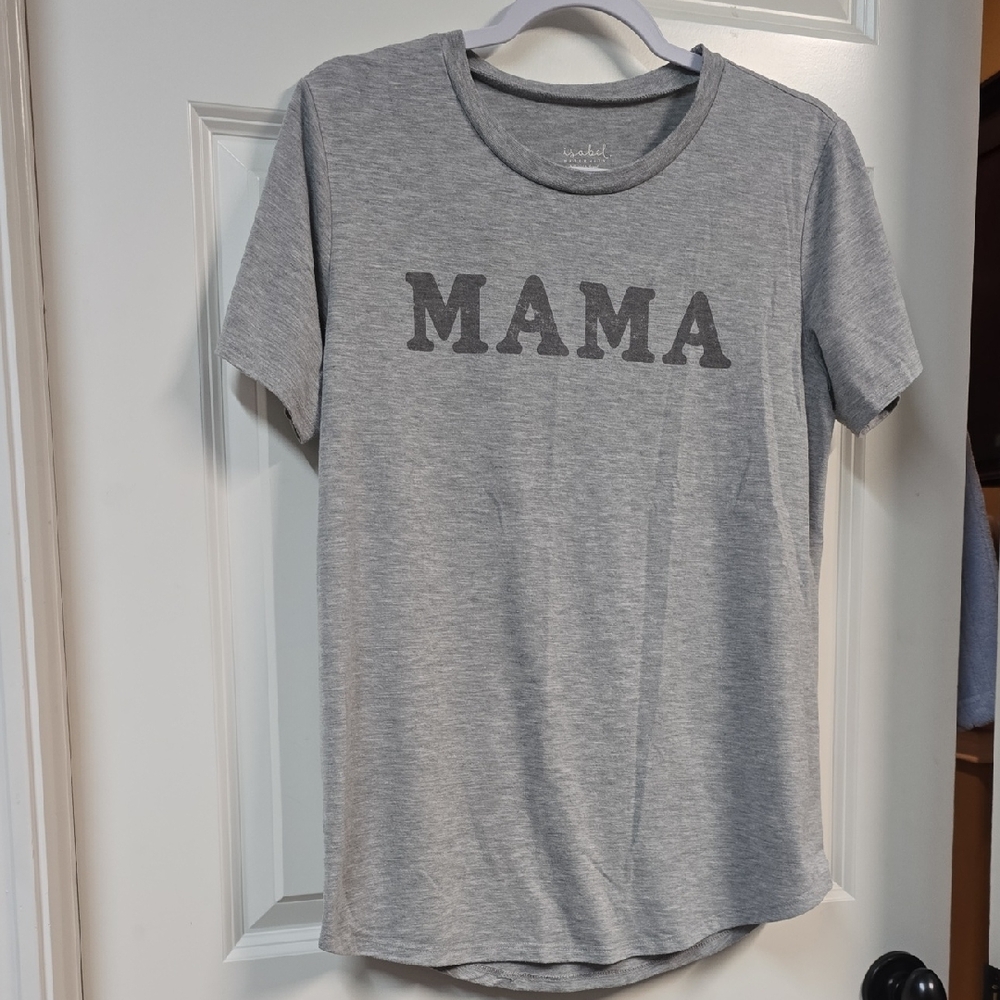Ingrid & Isabel Heather Gray MAMA Maternity Tee